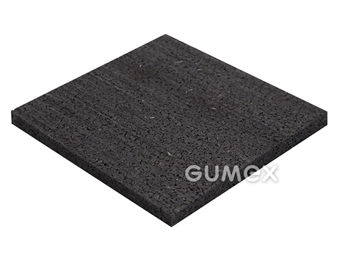 Elastická deska ELASTON-ELTEC GR 950 FS, tloušťka 20mm, 2000x1000mm, hustota 950kg/m3, recyklovaná pryž, PU pojivo, černá